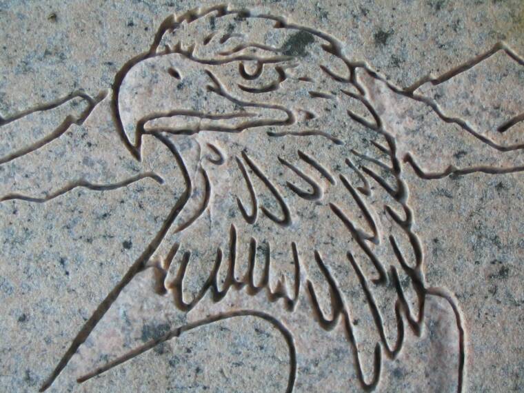 eNGRAVED GRANITE EAGLE