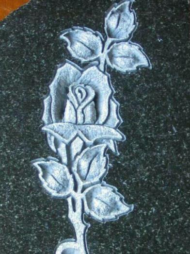 CARVED GRANITE ROSE