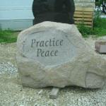 Granite boulder with inscription done by Bosman Monuments of Kenosha.