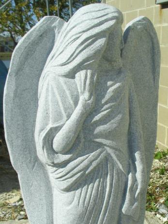 Carved Granite Angel