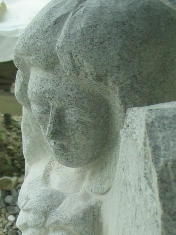 Carved Granite Angel