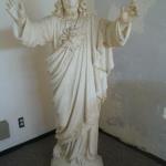 Old Statue with dull patina & broken apart