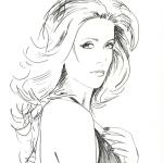 Catherine Deneuve Pencil Sketch